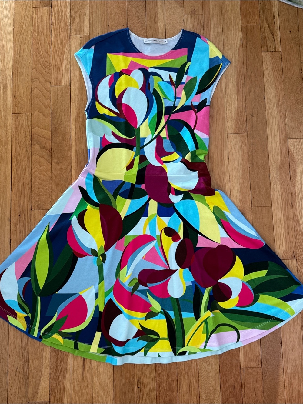 Mary Katrantzou Colorful Abstract Fit & Flare Dress
